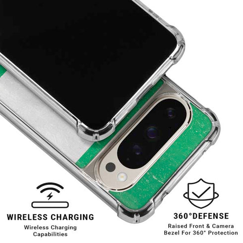Nigeria Flag Distressed Pixel 9/9 Pro Clear Case